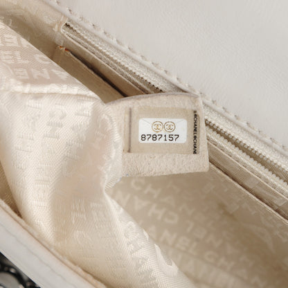 Chanel Lambskin Chocolate Bar 5 Chain Flap White 8 of 8