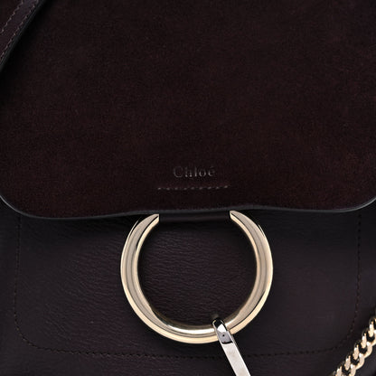 Chloe Suede Calfskin Small Faye Backpack Carbon Brown 8 of 18