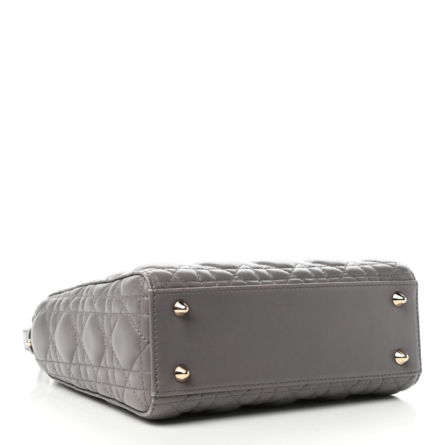 Lambskin Cannage Small Lucky Badges My Lady Dior Grey