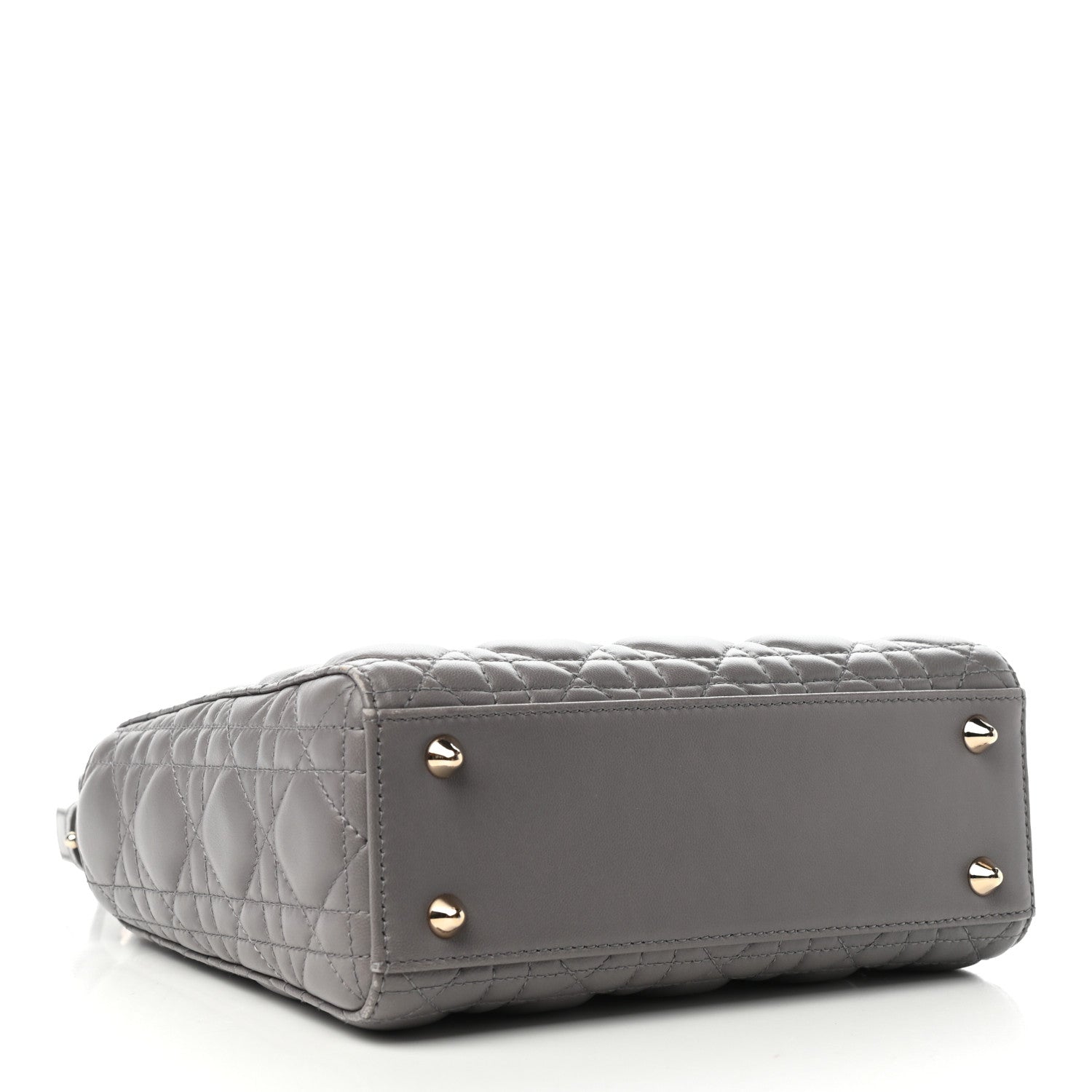 Christian Dior Lambskin Cannage Small Lucky Badges My Lady Dior Grey 4 of 11