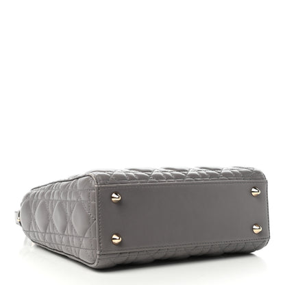 Christian Dior Lambskin Cannage Small Lucky Badges My Lady Dior Grey 4 of 11