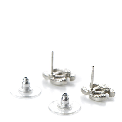 Chanel Crystal CC Earrings Silver 3 of 5