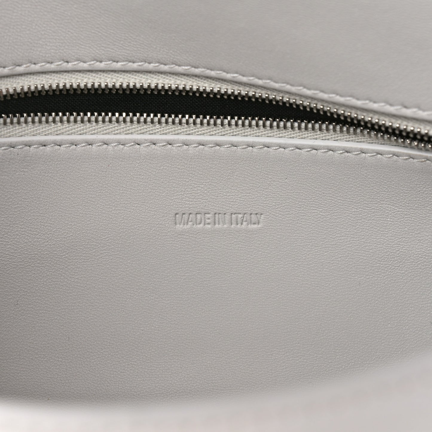Extra Supple Calfskin Crocodile Embossed M Downtown Shoulder Bag White