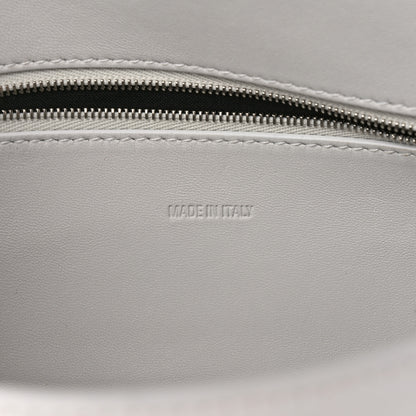 Balenciaga Extra Supple Calfskin Crocodile Embossed M Downtown Shoulder Bag White 7 of 14