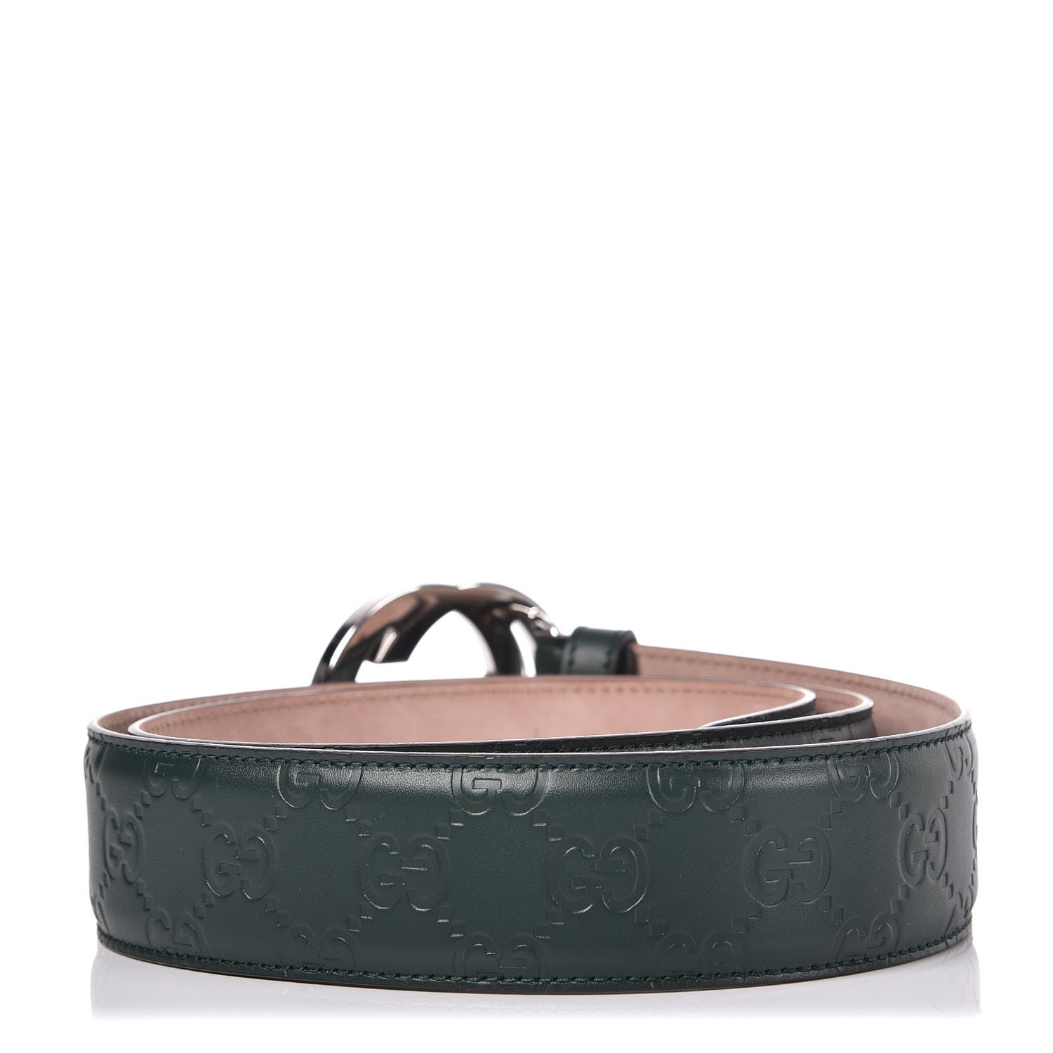 Gucci Guccissima Signature Interlocking G 40mm Belt 95 38 Verde 3 of 6