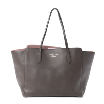 Gucci Dollar Calfskin Medium Swing Tote Grey Field Soft Pink 1 of 8