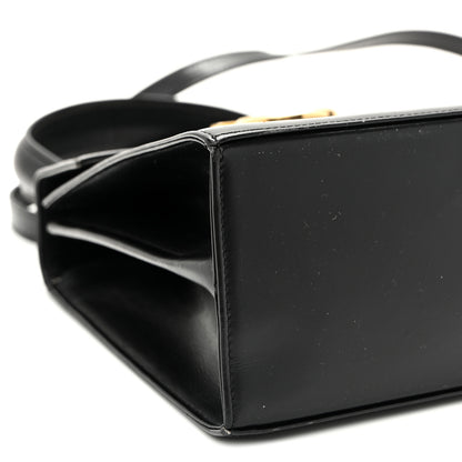 Salvatore Ferragamo Hammered Calfskin Small Iconic Top Handle Bag Black Black 8 of 11