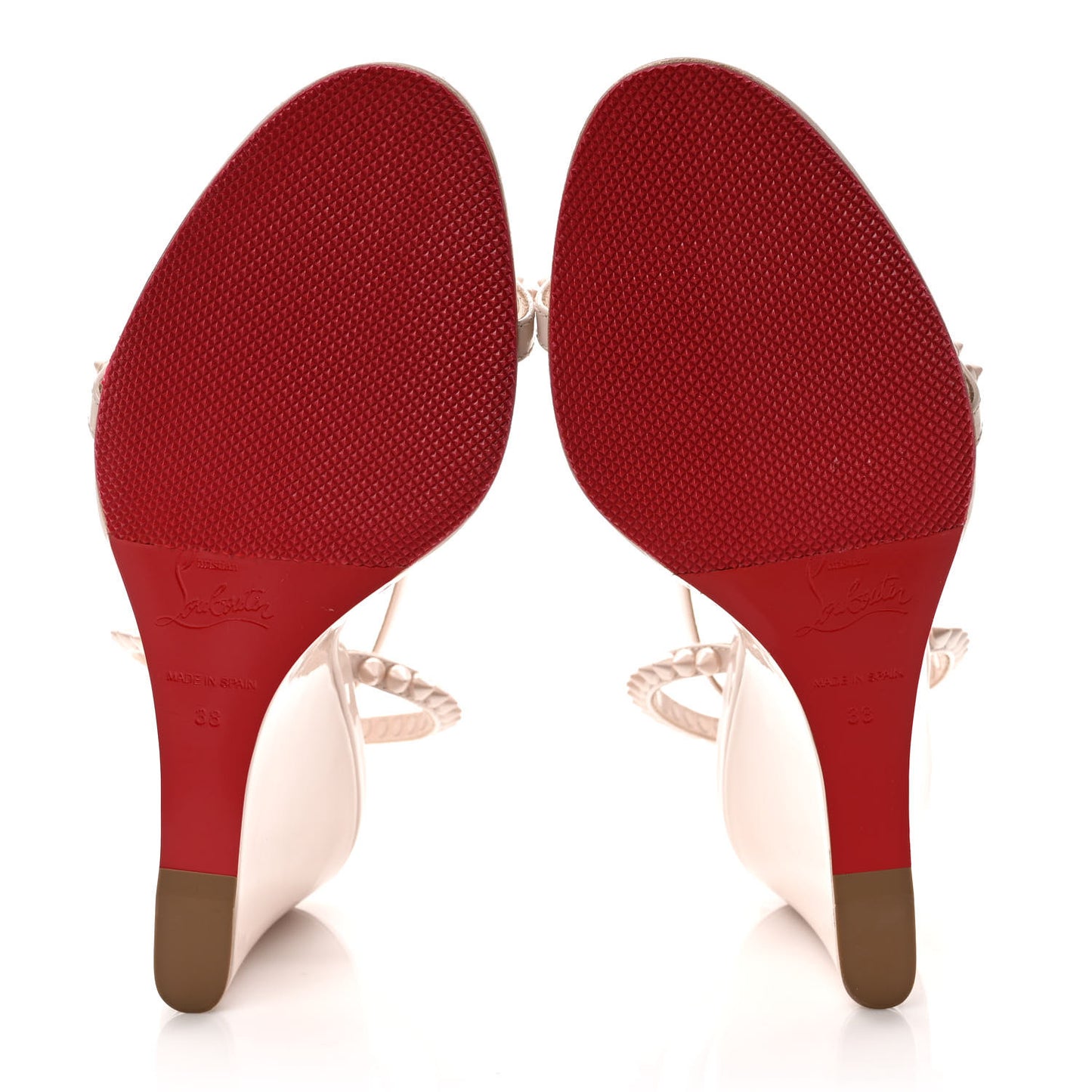 Calfskin So Me Spike 85 Wedge Sandals 38 Leche