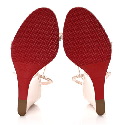 Christian Louboutin Calfskin So Me Spike 85 Wedge Sandals 38 Leche 5 of 7