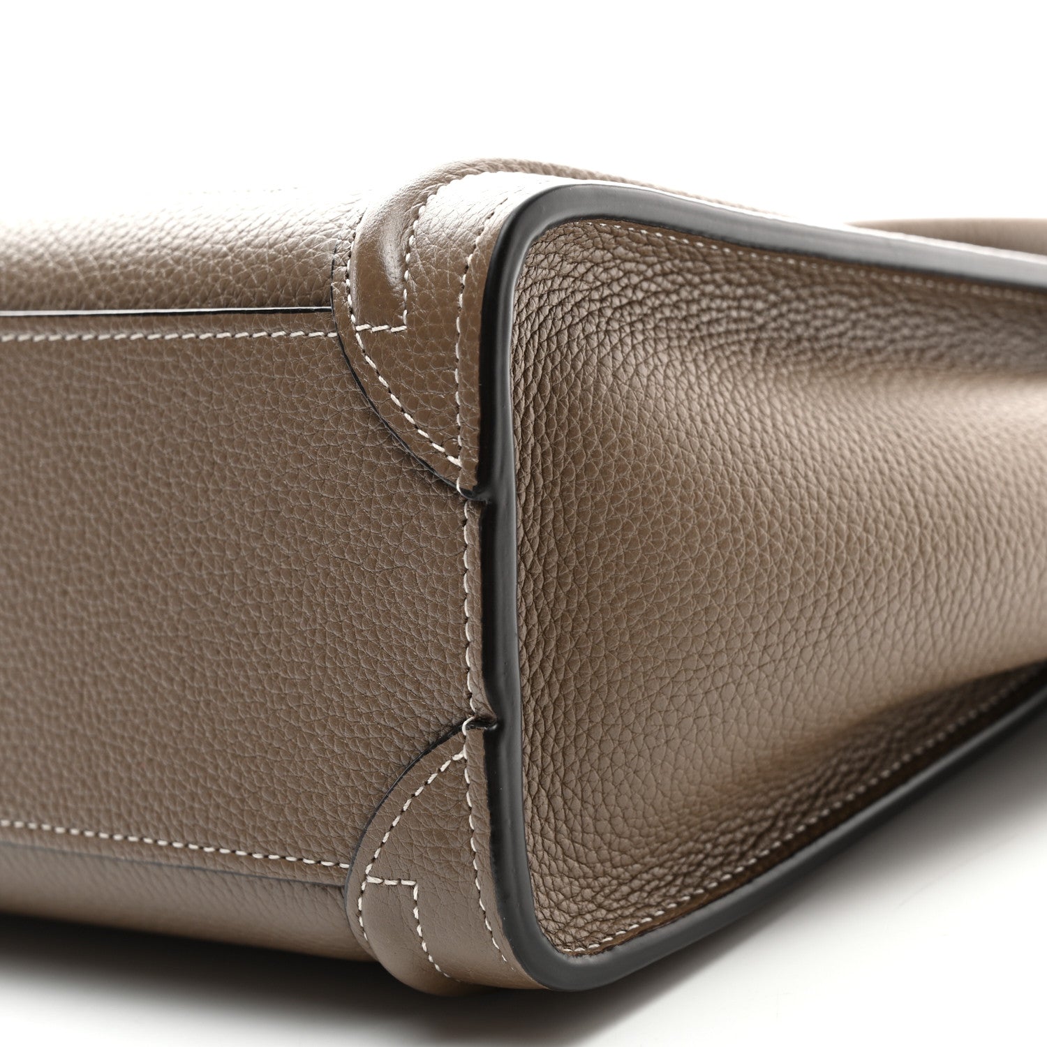 Celine Drummed Calfskin Nano Luggage Souris 10 of 10