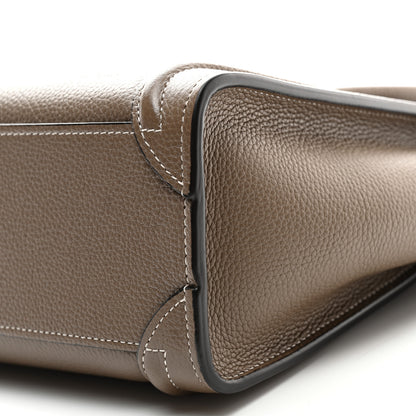 Celine Drummed Calfskin Nano Luggage Souris 10 of 10