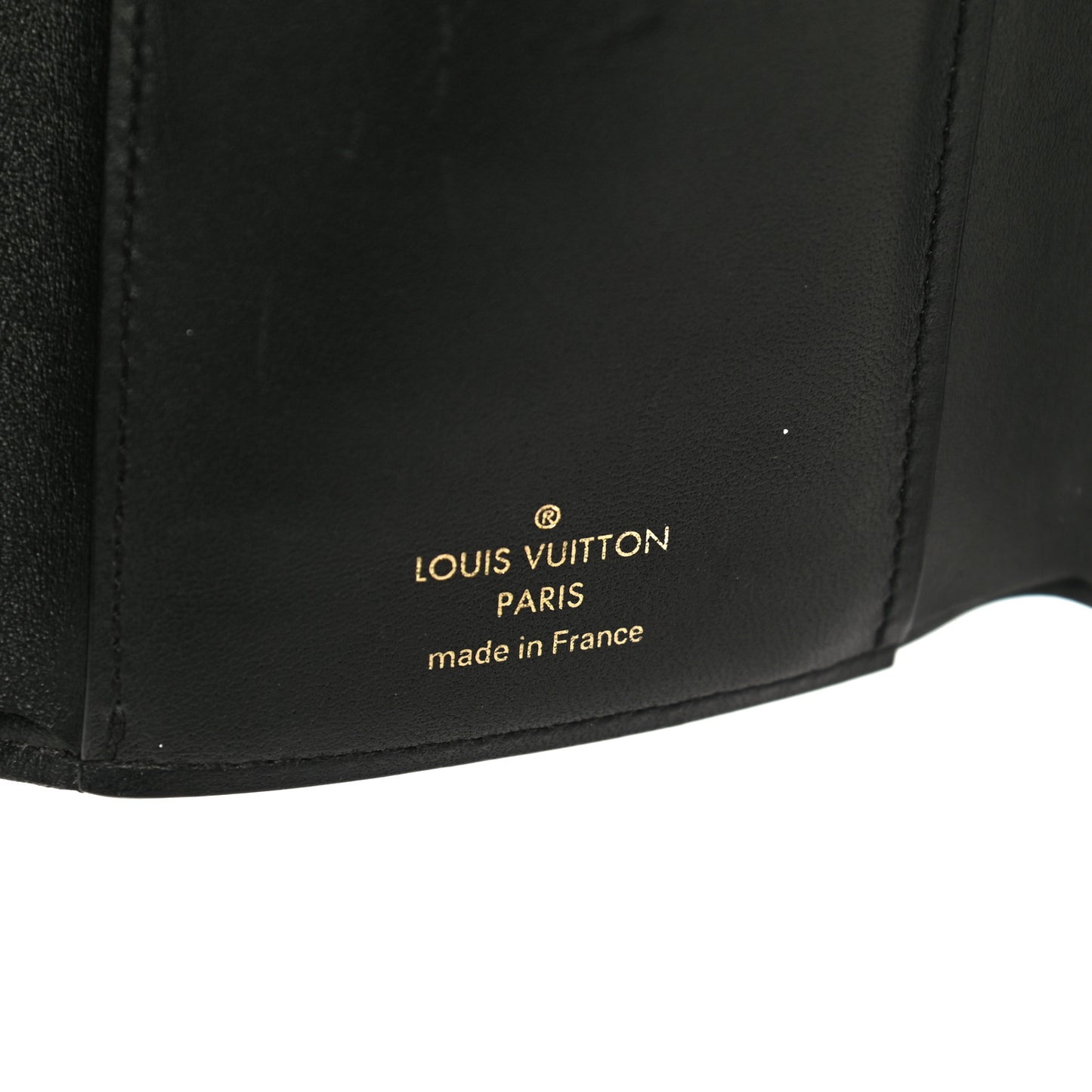 Monogram Flower Lock Compact Wallet Black