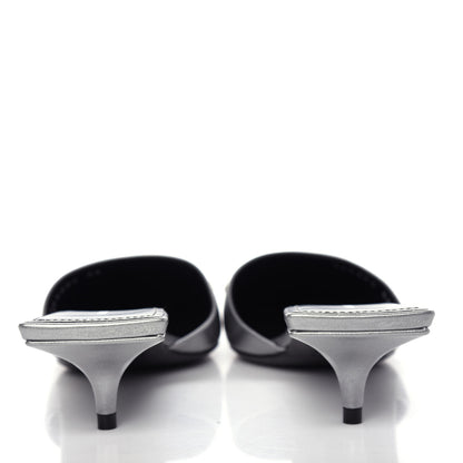 Balenciaga Calfskin BB Pointy Toe Mule 36 Gray 7 of 11
