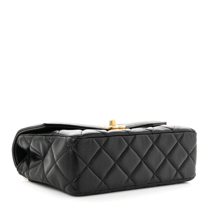 Chanel Shiny Lambskin Quilted Mini Flap Black 4 of 10