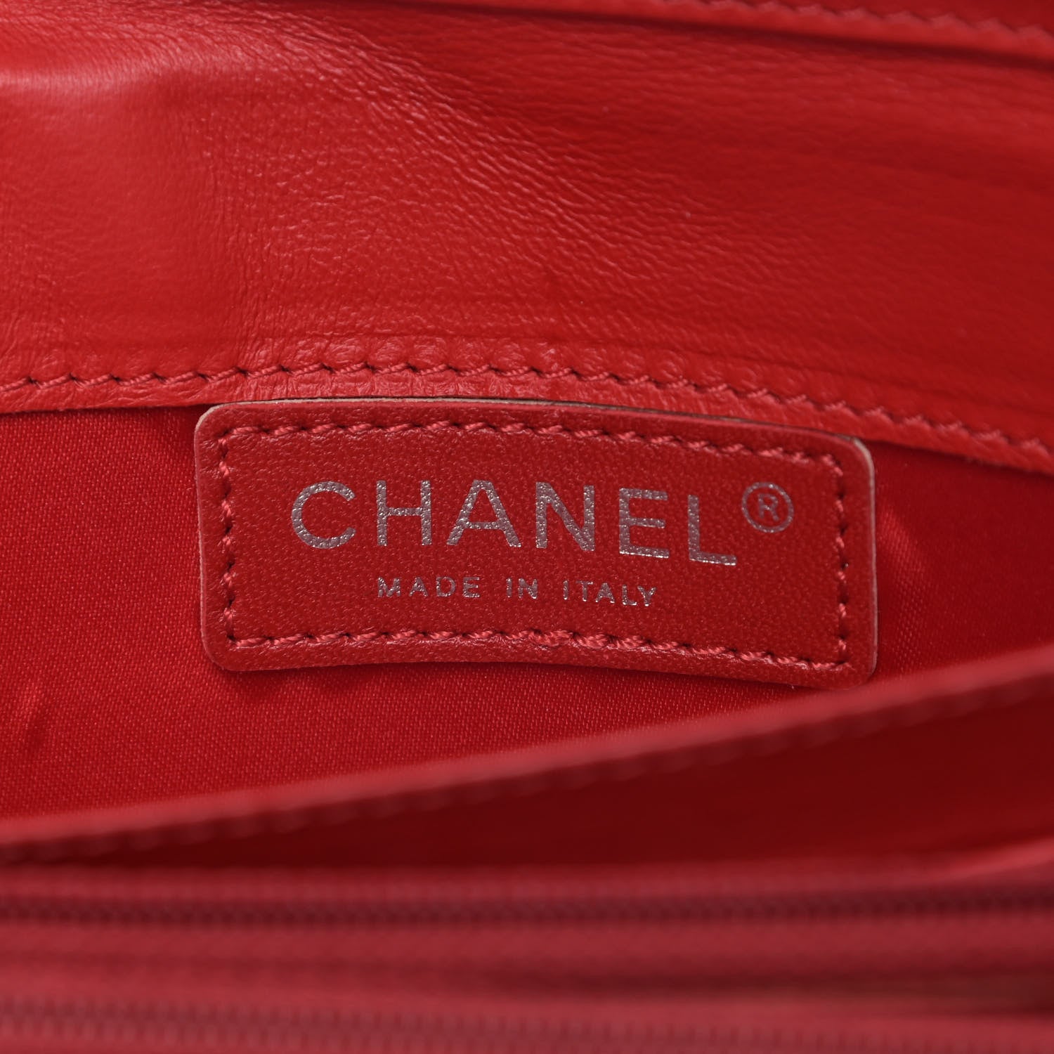 Chanel Lambskin Quilted Chain Clutch Flap Red 6 of 11