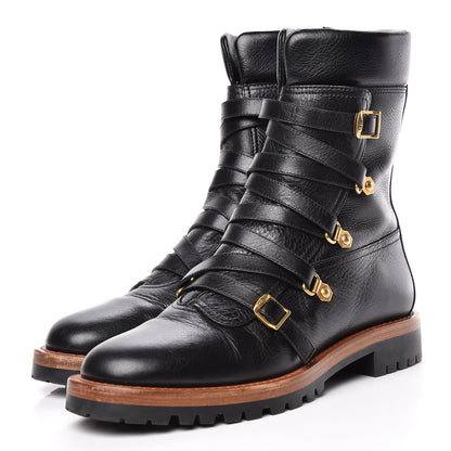 Christian Dior Shiny Calfskin Wildior Low Boot 38 Black 3 of 15