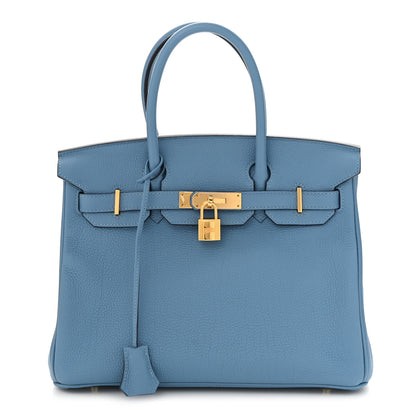 Hermes Togo BIRKIN 30 Bleu Azur 1 of 10