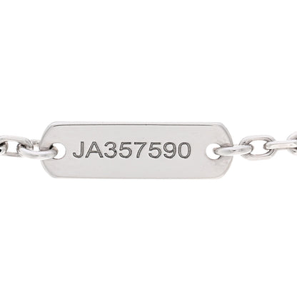 Van Cleef & Arpels 18K White Gold Chalcedony Vintage Alhambra Pendant Necklace 5 of 5