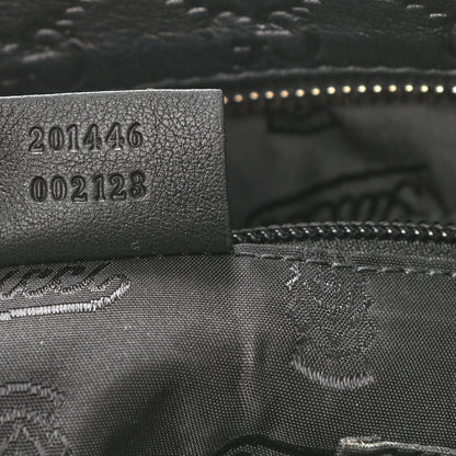 Gucci Guccissima Medium Flat Messenger Bag Black 7 of 10