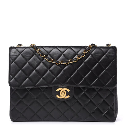 Chanel Lambskin Quilted Jumbo Single Flap Black 1 of 20