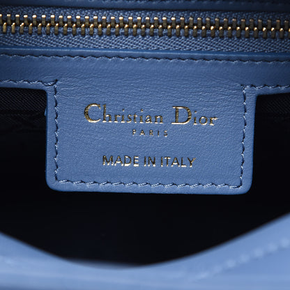 Christian Dior Lambskin Cannage Medium Lady Dior Denim Blue 6 of 9