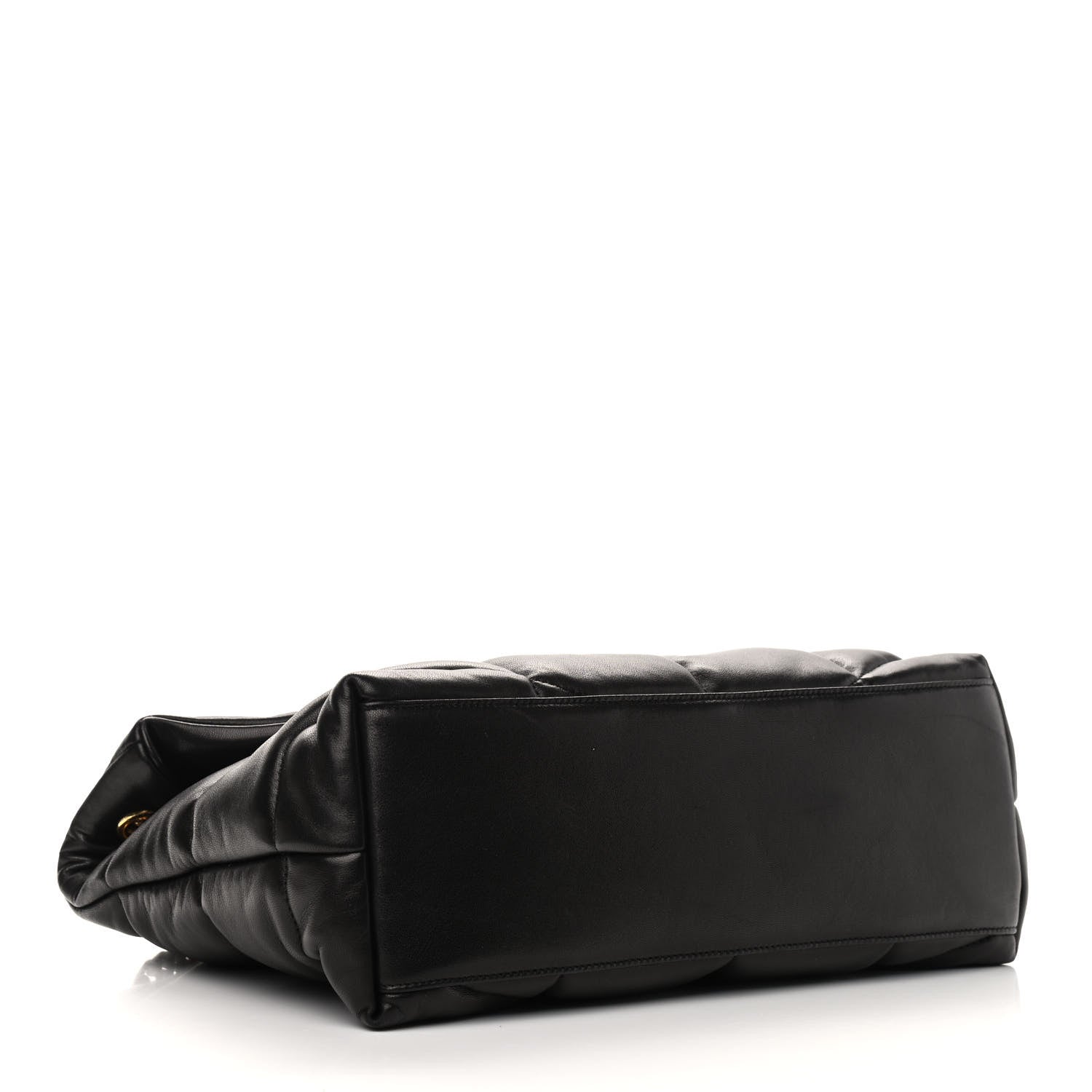 Saint Laurent Lambskin Quilted Medium Loulou Puffer Monogram Chain Satchel Black 4 of 12