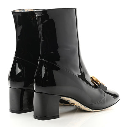 Gucci Vernice GG Victoire 55mm Ankle Boots 38 Black 4 of 9