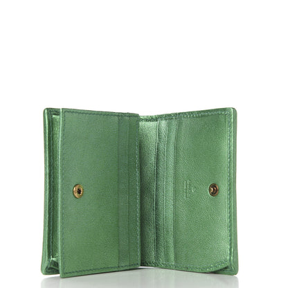 Gucci Laminated Nappa Trapuntata Zumi Card Case Jasmine Green 7 of 22