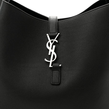 Saint Laurent Smooth Calfskin Large Le 5 A 7 Soft Hobo Black 12 of 21