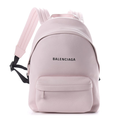 Balenciaga Smooth Calfskin Logo Small Everyday Backpack Light Rose Black 1 of 8