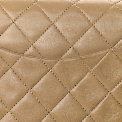 Chanel Lambskin Quilted Medium Double Flap Beige 22 of 23