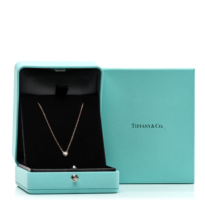 Tiffany 18K Rose Gold Diamond .17ct Elsa Peretti Diamonds by the Yard Heart Pendant Necklace 5 of 5