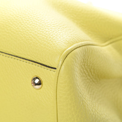 Gucci Pebbled Calfskin Medium Bamboo Shopper Tote Citrus 10 of 18