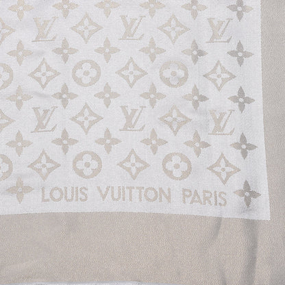 Louis Vuitton Silk Wool Monogram Shine Shawl Dune 3 of 4