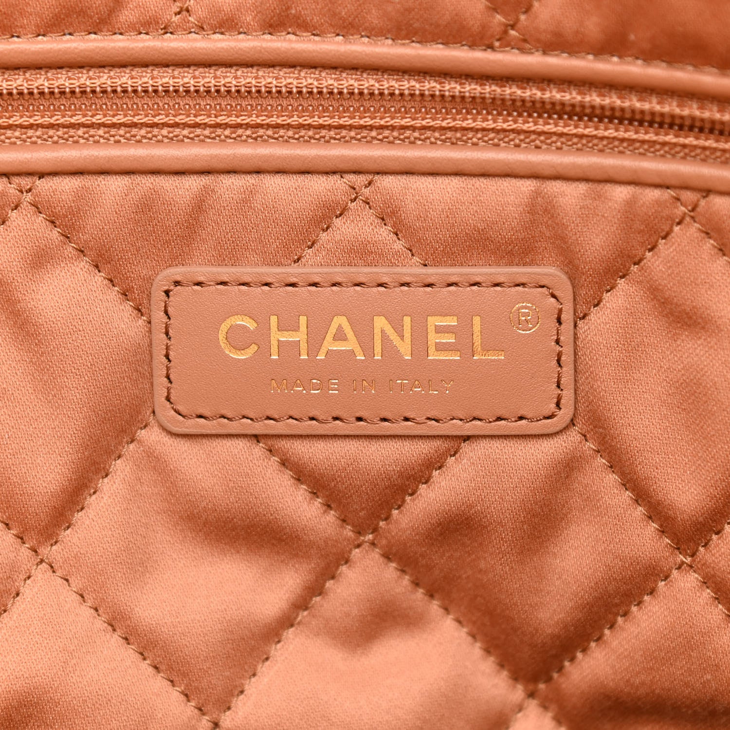 Chanel Shiny Calfskin Quilted Small Chanel 22 Camel 9 of 12