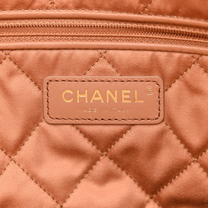 Chanel Shiny Calfskin Quilted Small Chanel 22 Camel 9 of 12