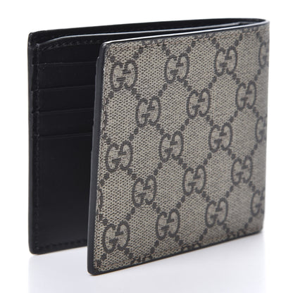 Gucci GG Supreme Monogram Bee Nice Bi-Fold Wallet Beige 2 of 9