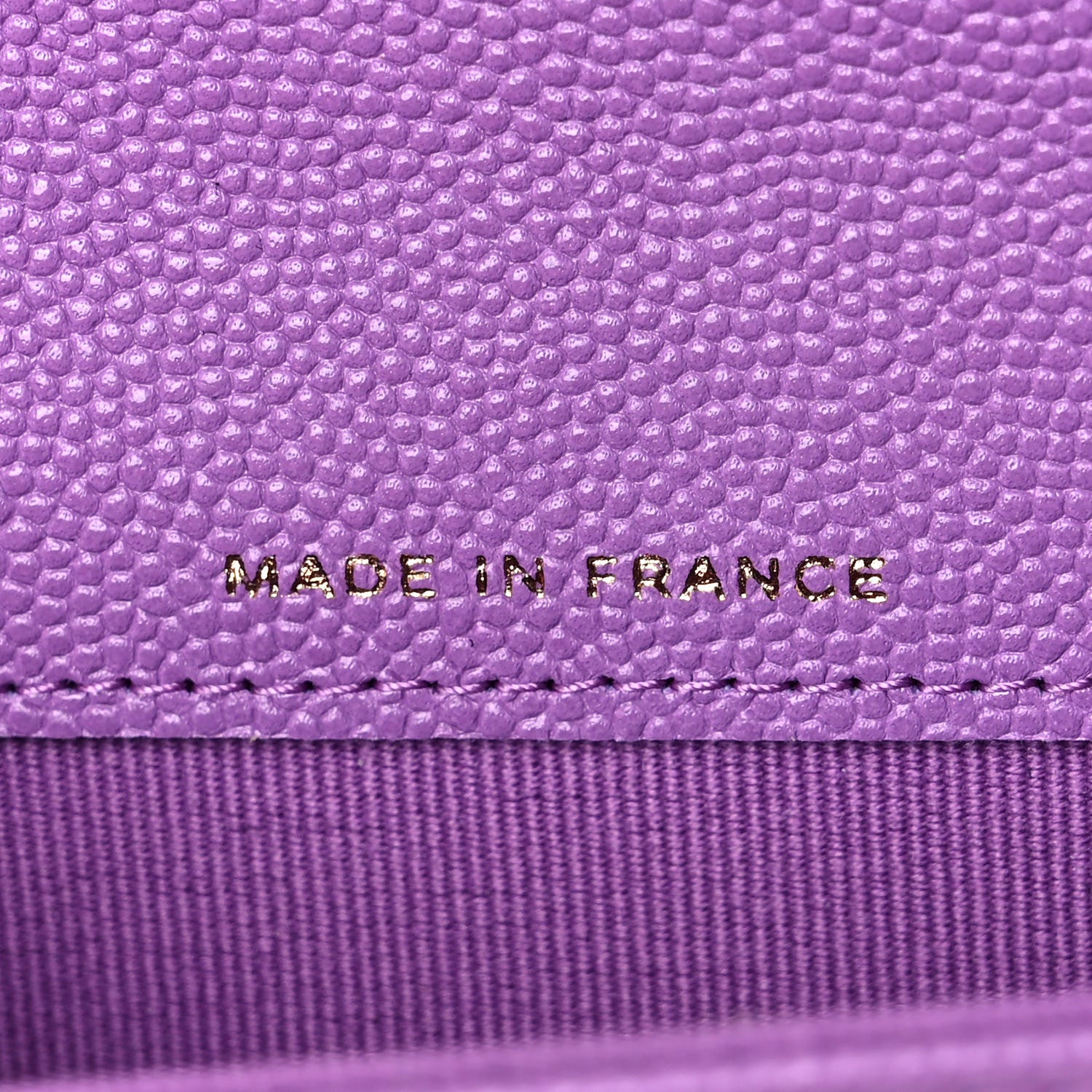 Chanel Caviar Quilted Flap Card Holder Wallet Purple 7 of 9