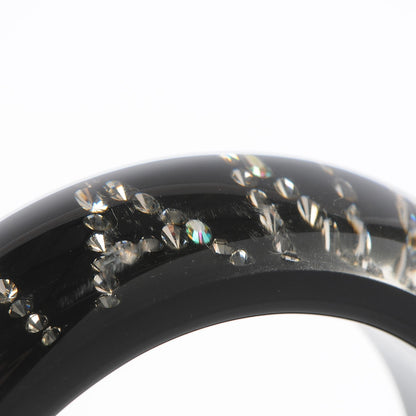 Chanel Resin Crystal CC Logo Bracelet Black 5 of 5