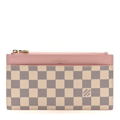 Louis Vuitton Damier Azur Slim Purse Rose Ballerine 1 of 6