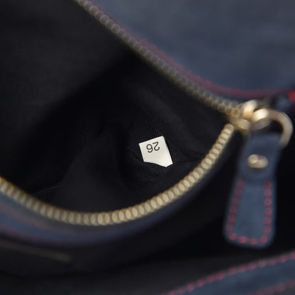 Miu Miu Suede Tote Red Blue 7 of 7