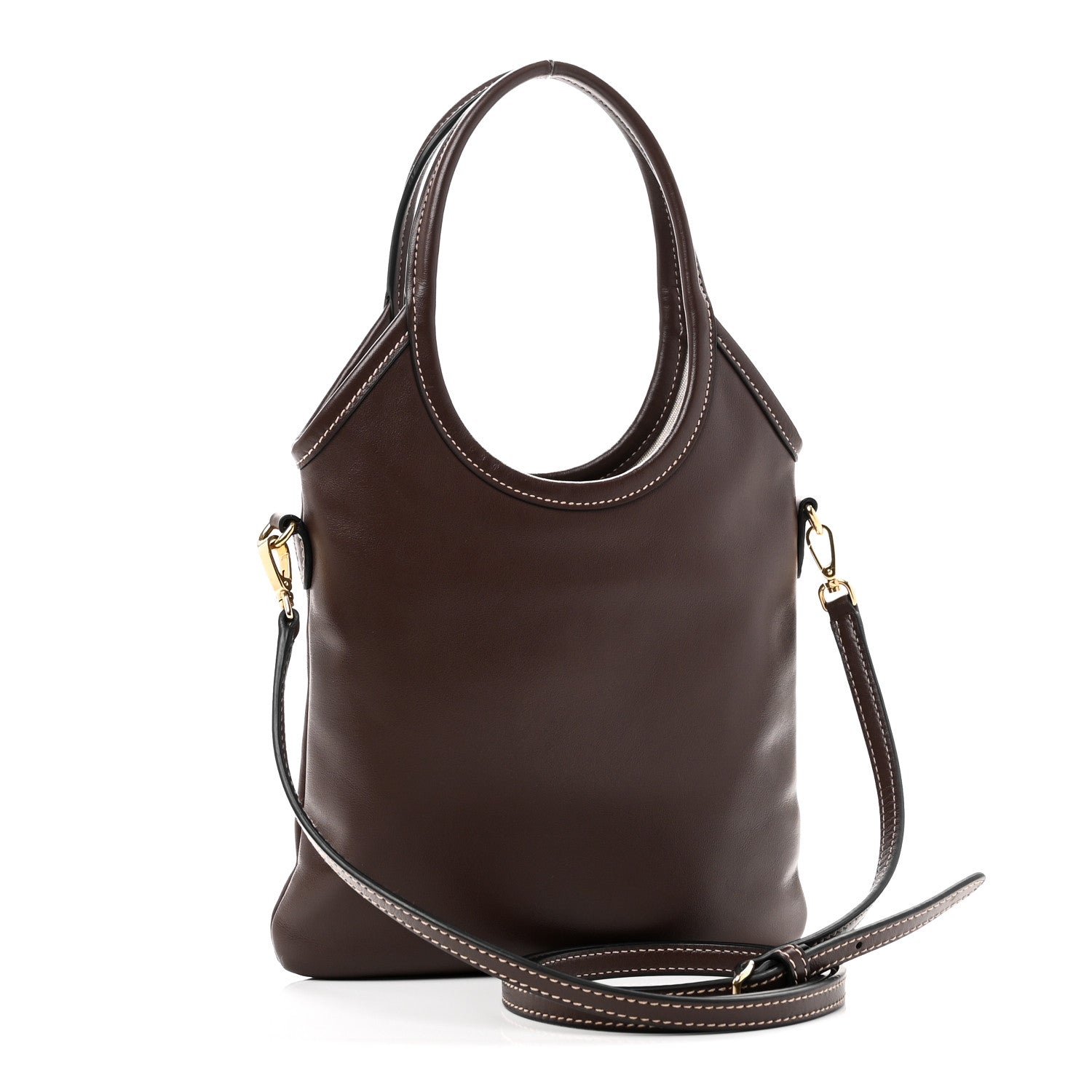 Miu Miu Soft Calf Softy Mini Ivy Tote Briarwood Briarwood 3 of 9
