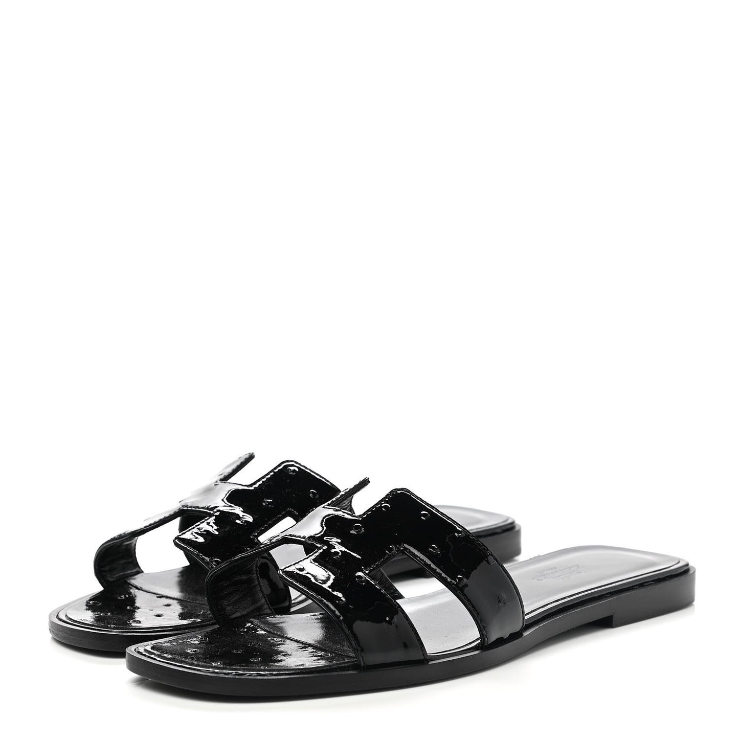 Ostrich Oran Sandals 38.5 Black