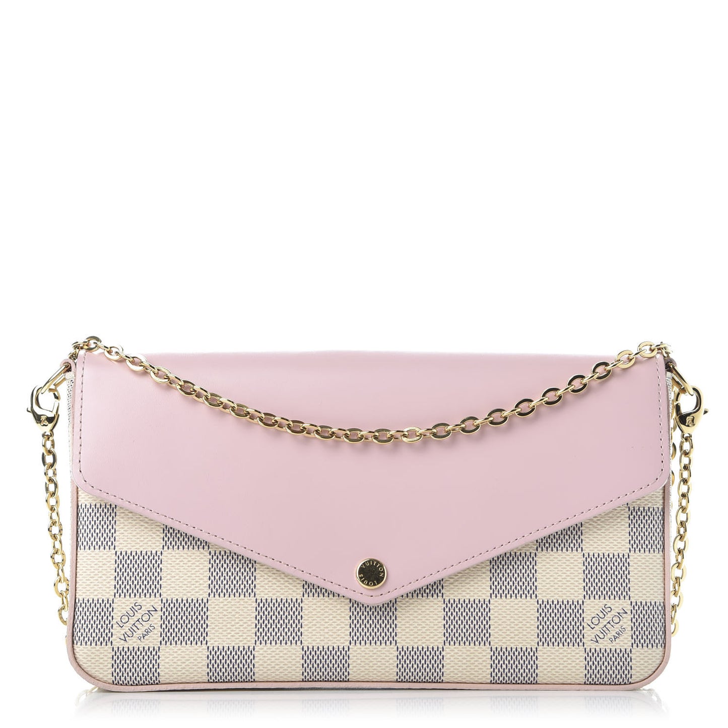 Damier Azur Calfskin Pochette Felicie Eau de Rose