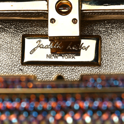 Judith Leiber Swarovski Crystal Minaudiere Clutch Gold Multicolor 8 of 10