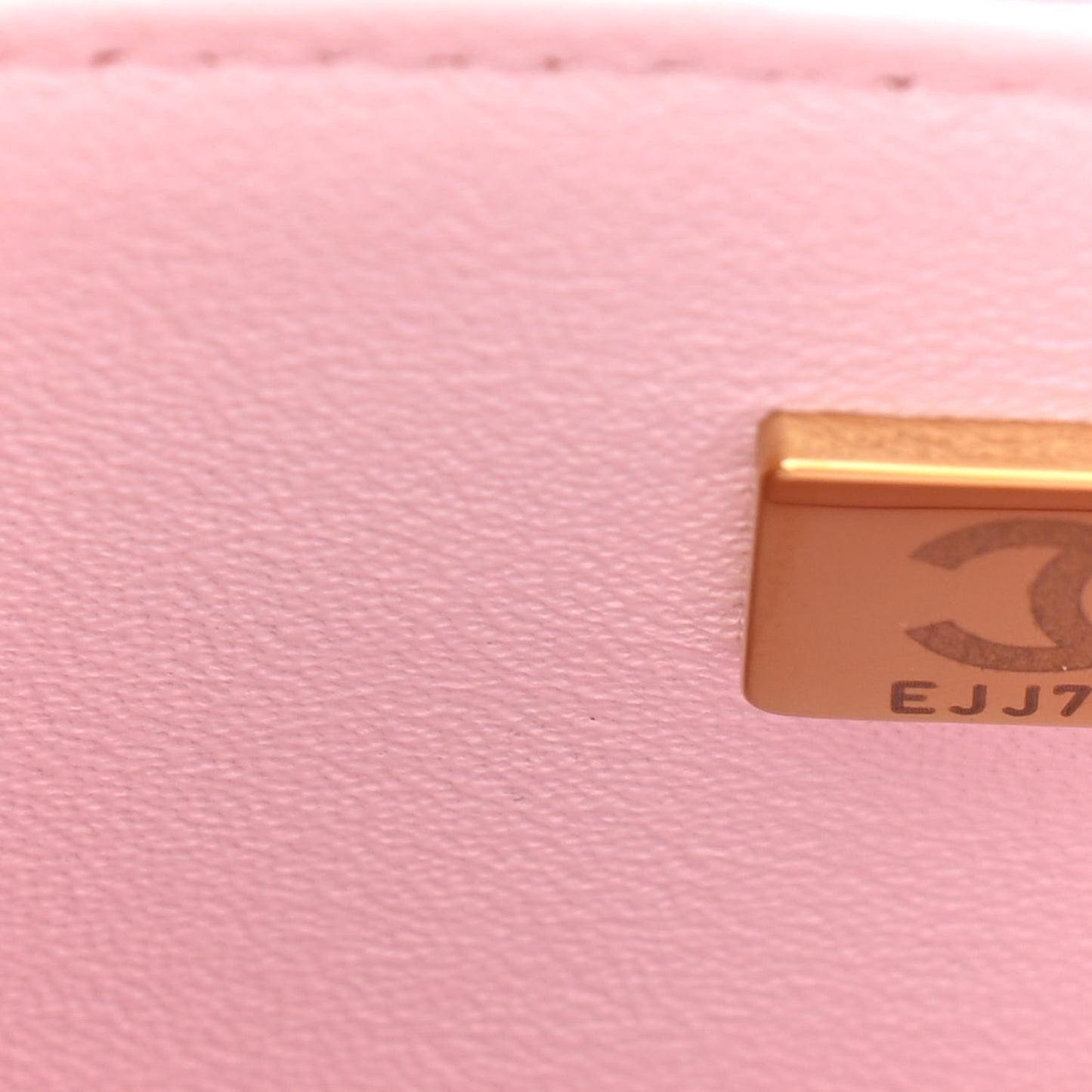 Lambskin Quilted Mini Top Handle Rectangular Flap Light Pink