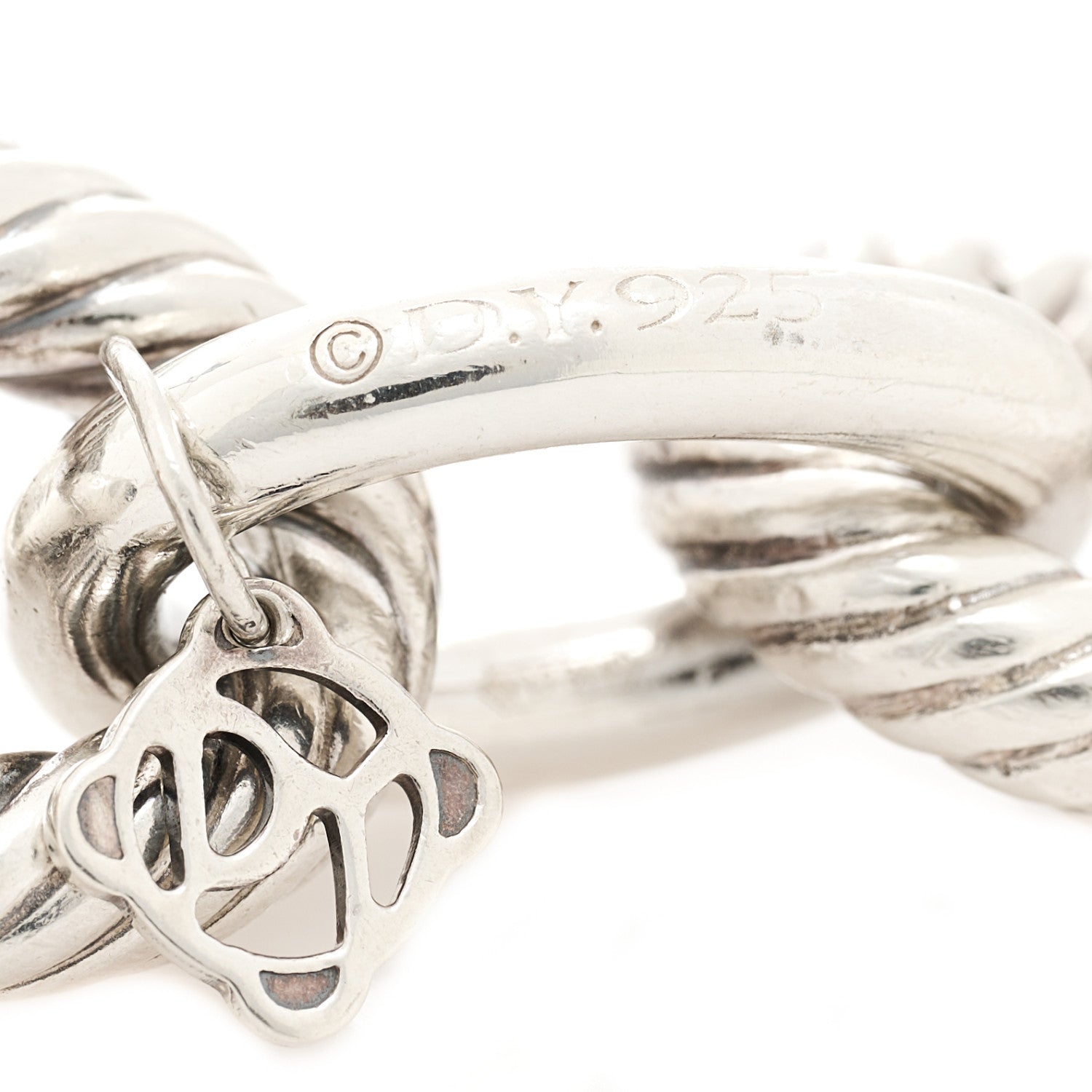 David Yurman Sterling Silver 17mm Extra Large Oval Link Bracelet 3 of 3