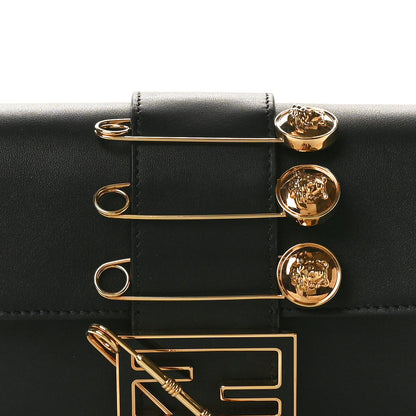 Fendi X VERSACE Vitello Seta Fendace Mini Brooch Baguette Black 8 of 10