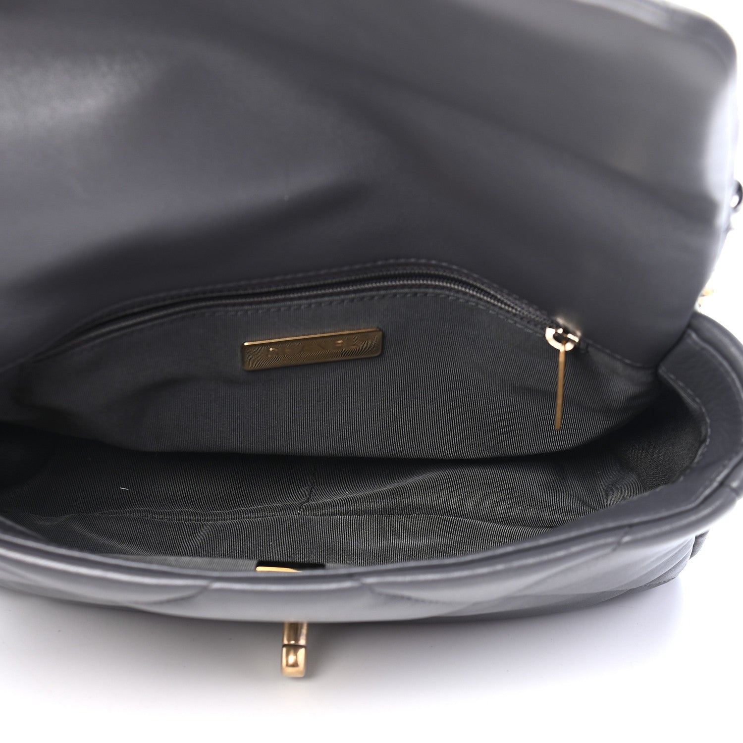 Chanel Lambskin Quilted Medium Chanel 19 Flap Dark Grey 4 of 8