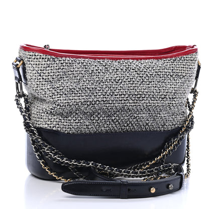 Chanel Tweed Calfskin Quilted Medium Gabrielle Hobo Navy 2 of 6